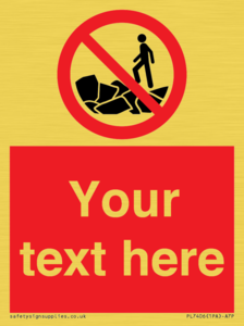 Custom No climbing on rocks